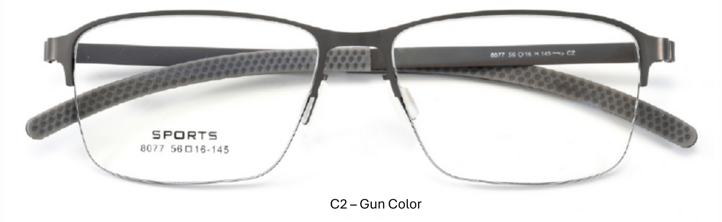 iNERTIA Titanium eyeglass frames - series 8077, for men's