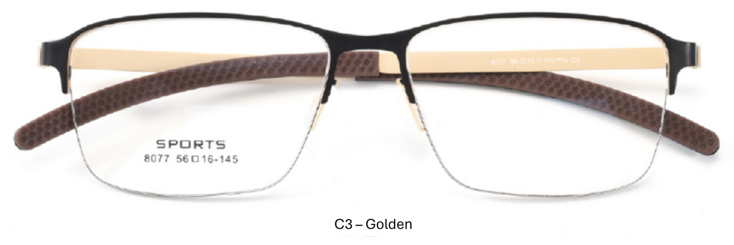 iNERTIA Titanium eyeglass frames - series 8077, for men's