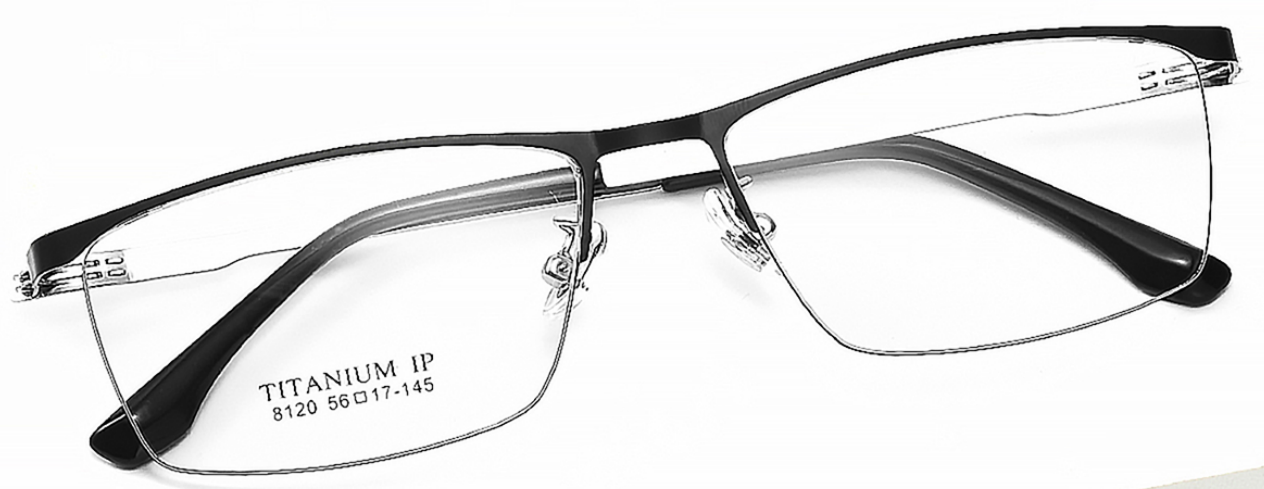 iNERTIA Titanium eyeglass frames - series 8120, for men's